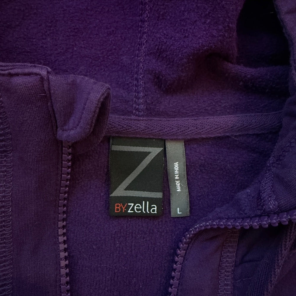 Z By Zella Women's Grape Purple Zip Up Athletic Semi-Fitted Hoodie, Large - Picture 4 of 4